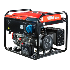 Бензиновый генератор  PRG 5000 ES генератор + Комплект колес и ручек для электростанций в ПОДАРОК