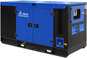 Дизельный генератор ТСС ЭД-24-Т400 с АВР в шумозащитном кожухе на прицепе 025281 промышленный фото